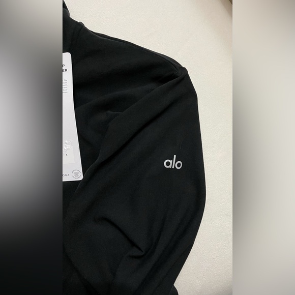 NWT Alo Yoga Alosoft 1/2 Zip Rapid Pullover Black Size XS - Picture 6 of 15